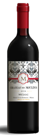 Chateau des Moulins Medoc Rouge Bottle shot